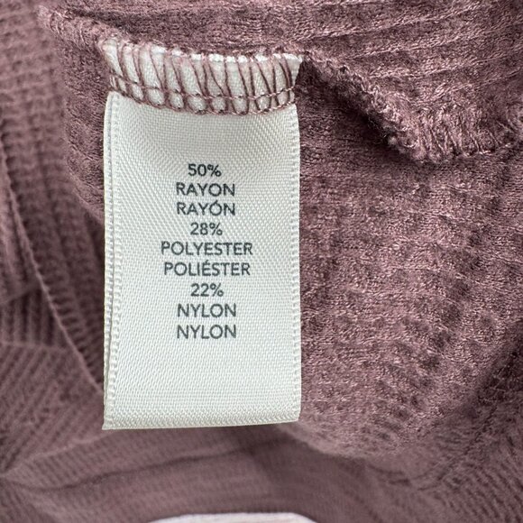 Buckle BKE Super Soft Split Neck‎ Top Women's Size Small Purple/Gray Knit - Picture 8 of 13